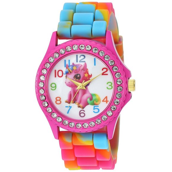 Girls Unicorn Gift Set Stones Watch & Drawstring Backpack. Choose From 3 Colors - Picture 1 of 16